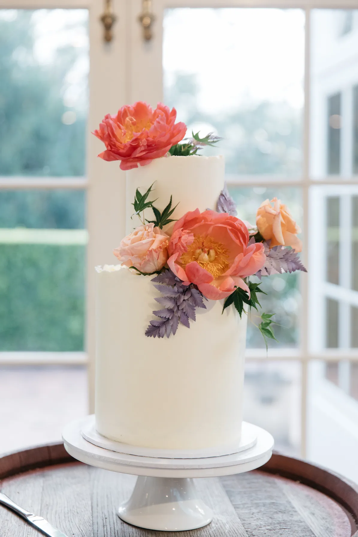 Wedding cake with flowers