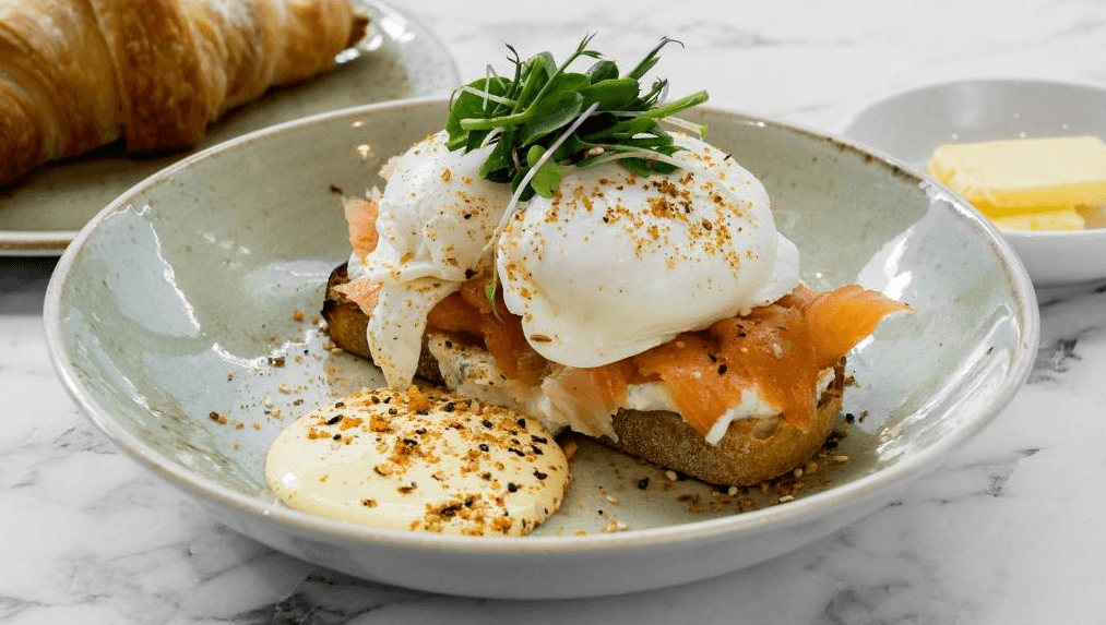 The salmon eggs benedict