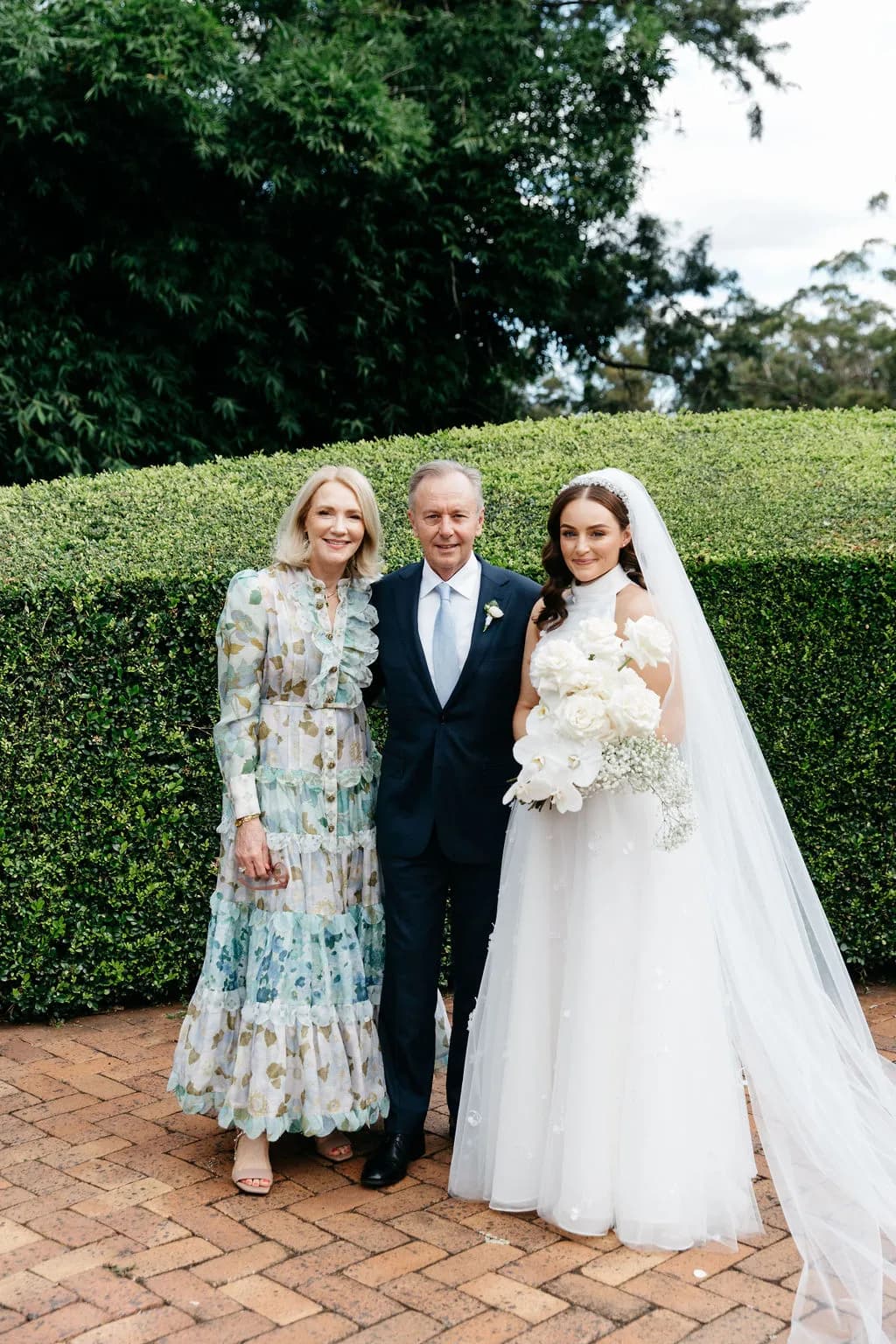 Bride and her parents