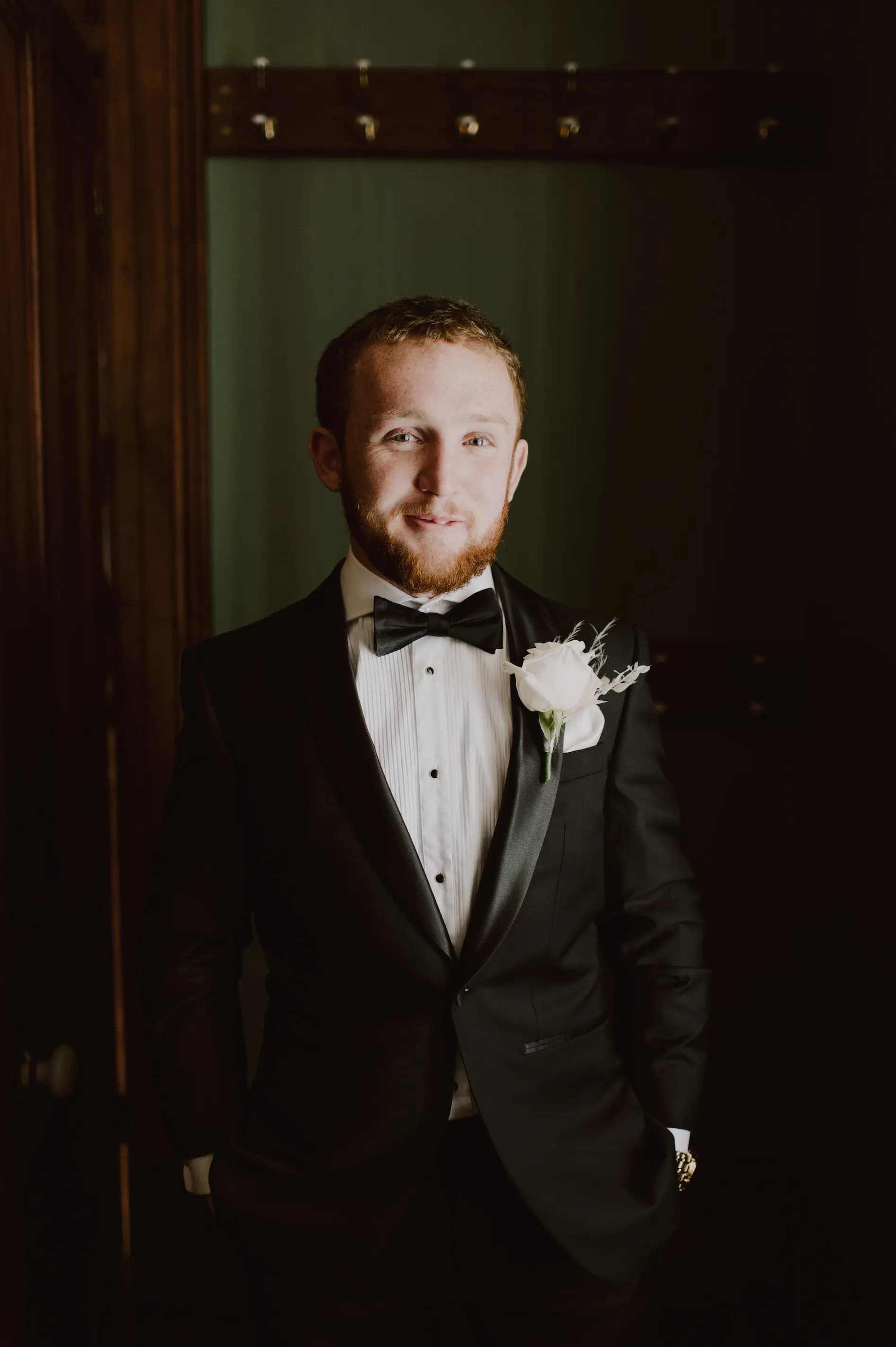 Groom with boutonnière