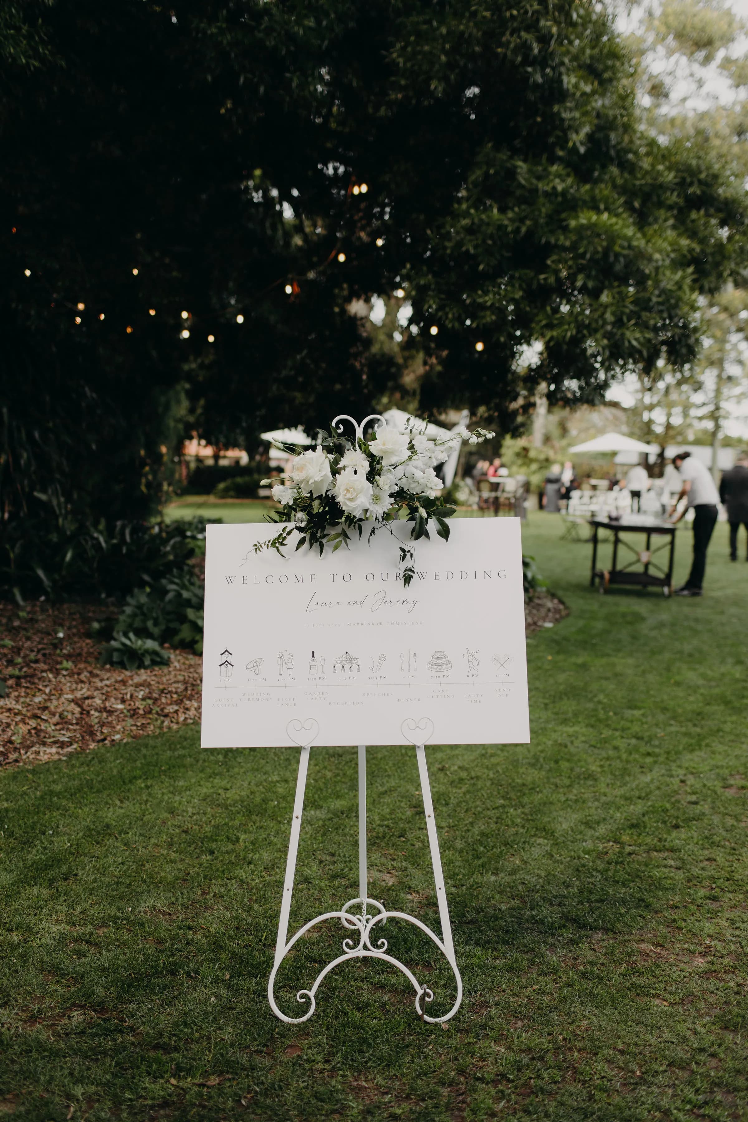 Floers on a sign