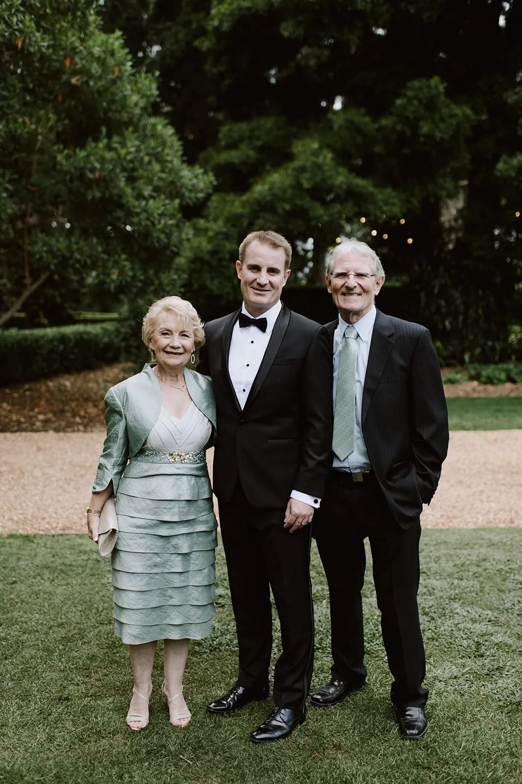 Groom with parents