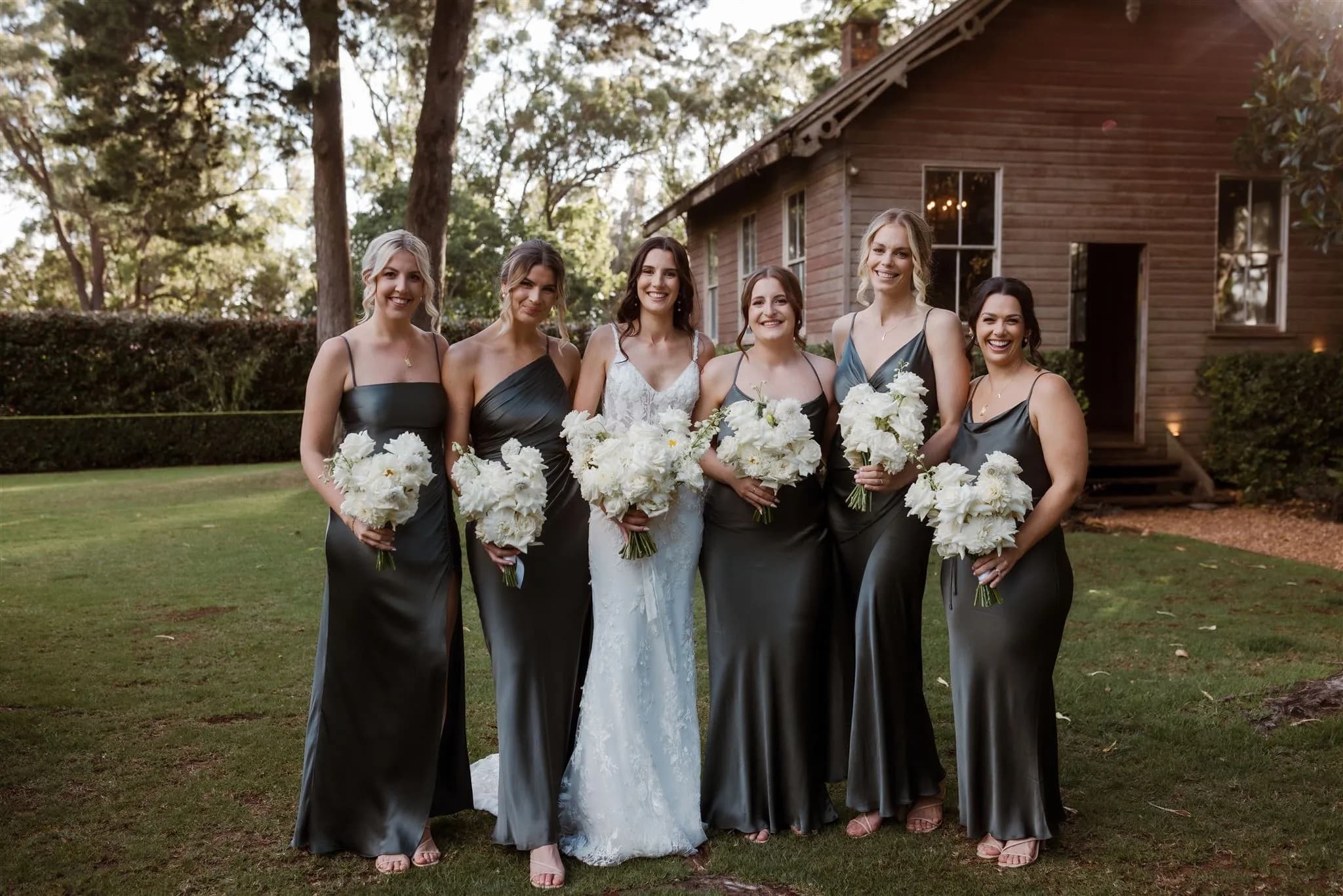 Bride and bridesmaids