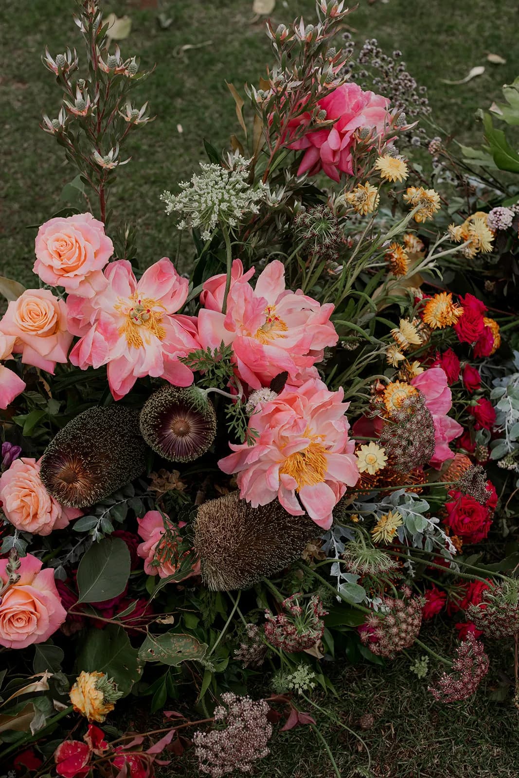 Wedding ceremony flowers