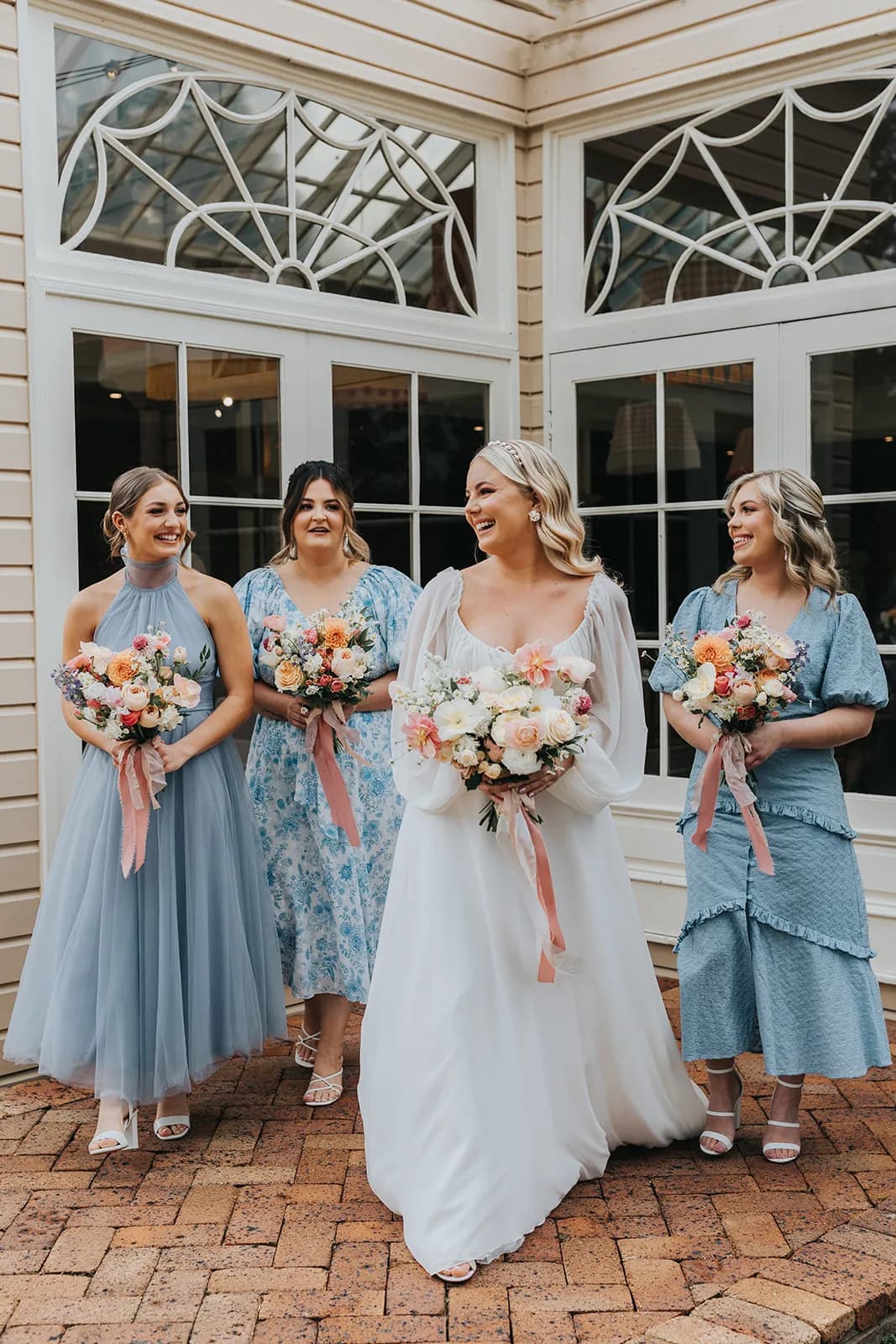 Bride and bridesmaids