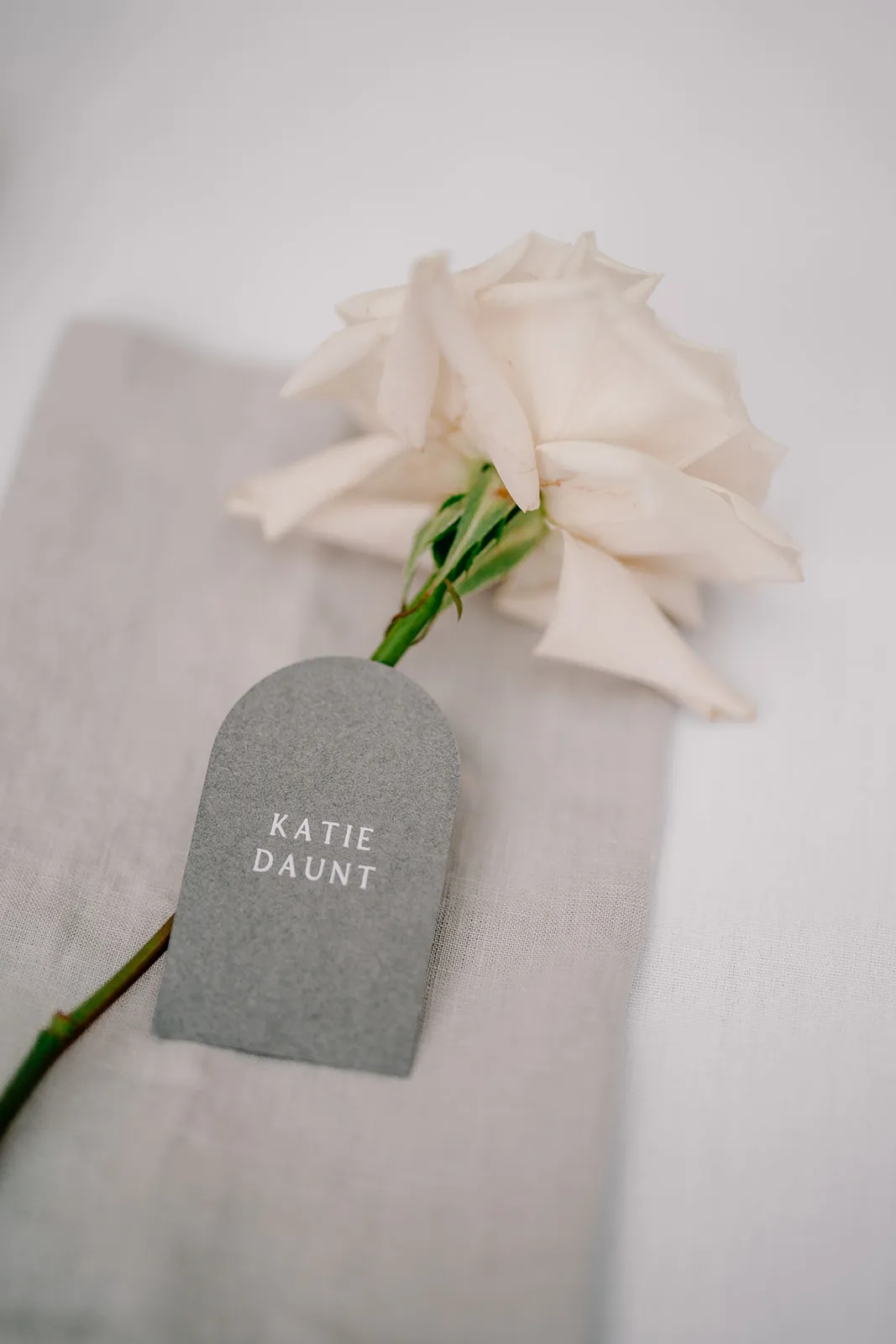 Flower and wedding place card