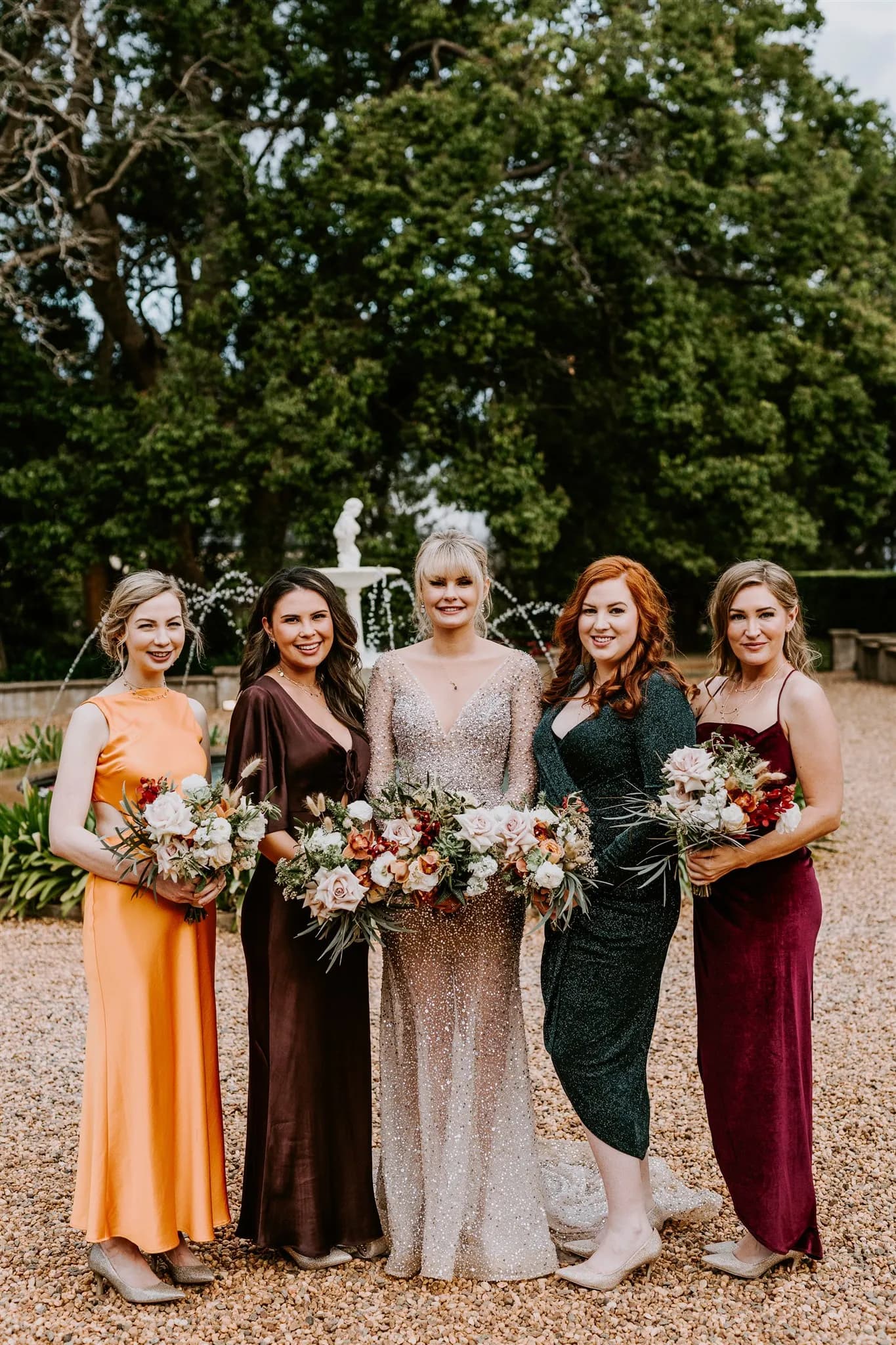 Bride and bridesmaids