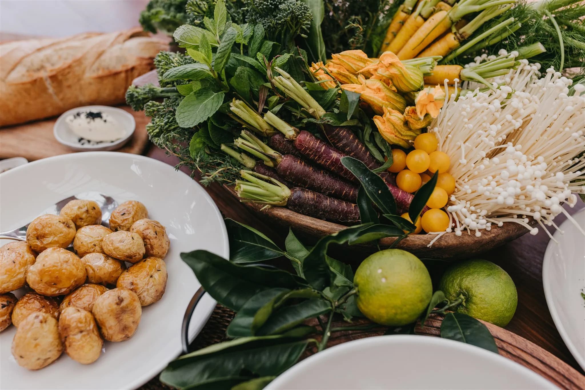 quality fruits and vegetables make up the wedding menu at gabbinbar