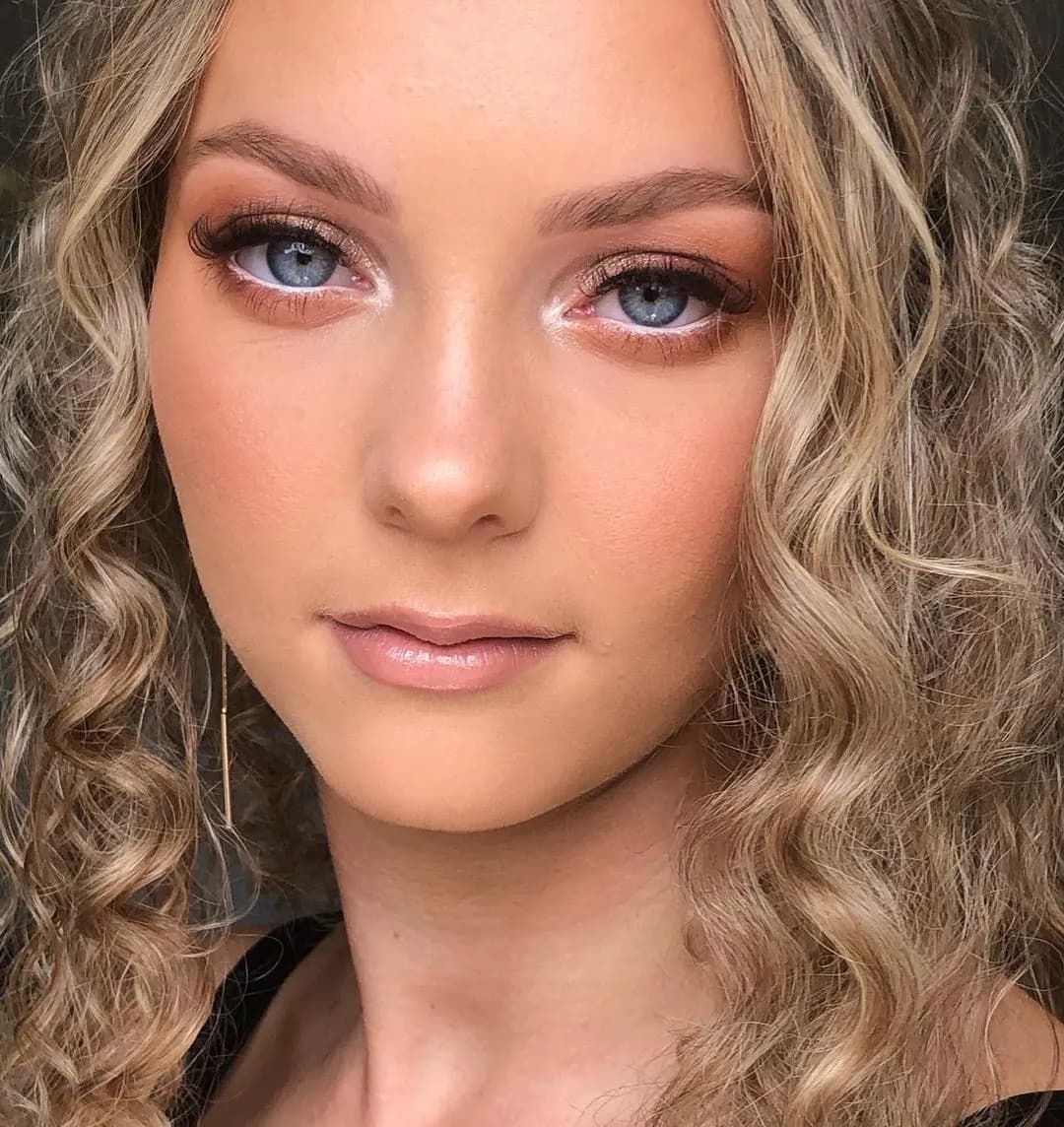 Bride with makeup on