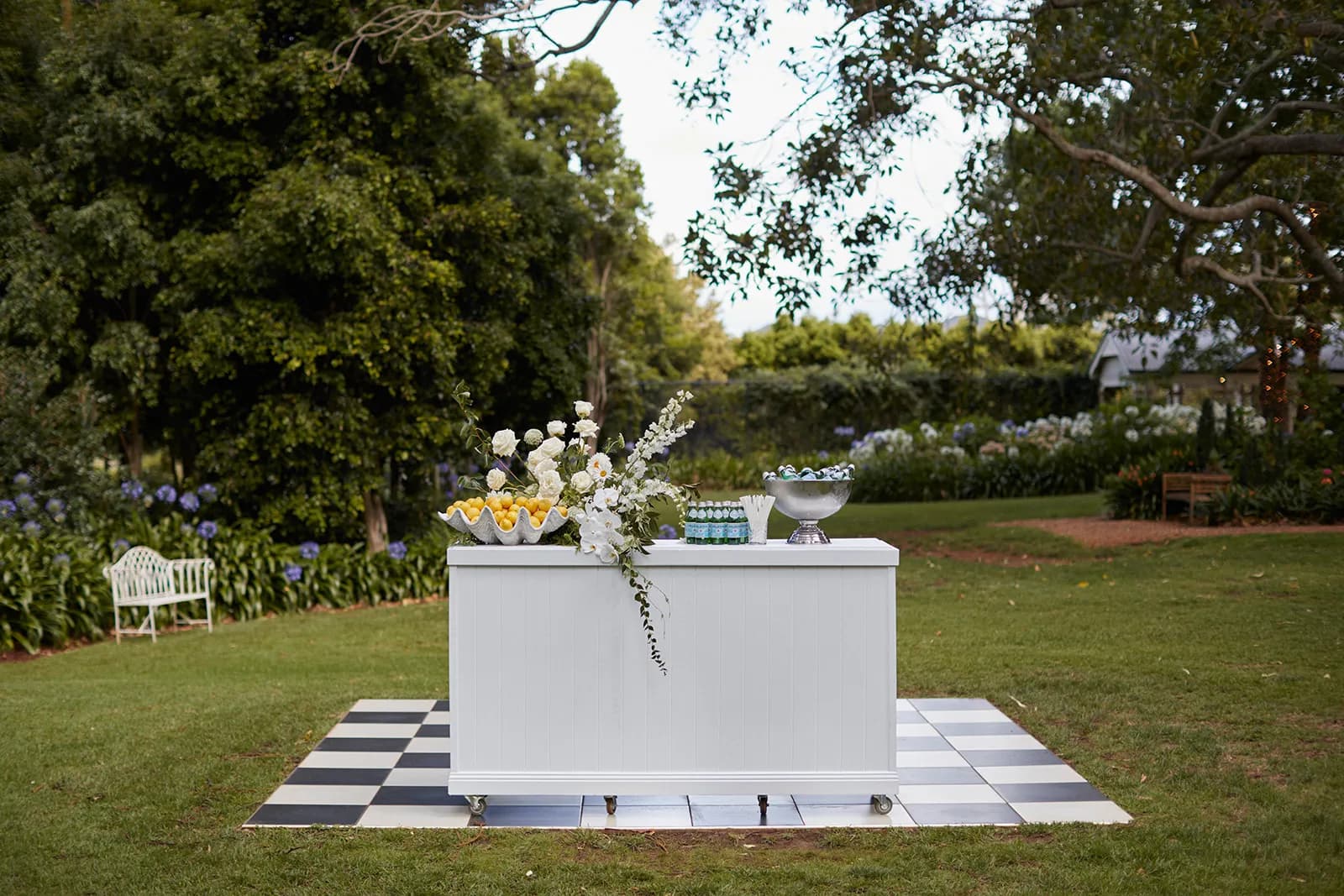 Cocktail bar with sparkling water