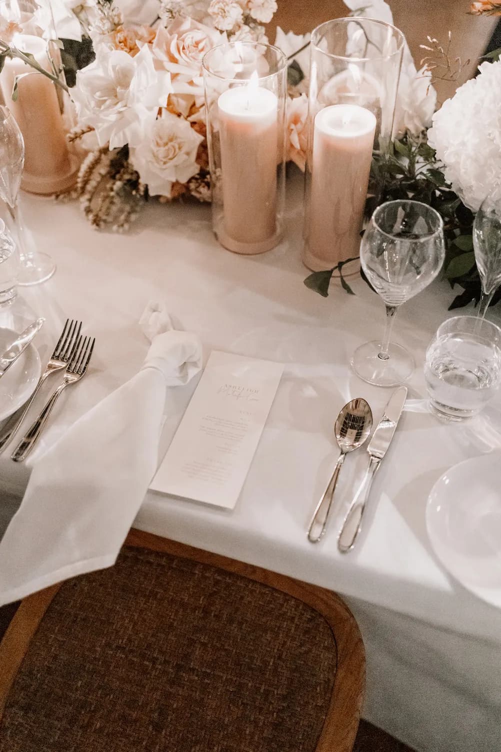 Wedding table setting